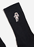 Spaceman Embroidered Socks | Black