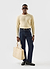 Long Sleeve Cotton Waffle T Shirt | Ecru