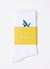 Origami Embroidered Socks | White