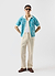 Farraris Negroni Knitted Shirt | Cotton | Blue with White