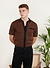 Sazerac Knitted Shirt | Cotton | Espresso