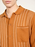 Bevel Knitted Shirt | Cotton | Walnut