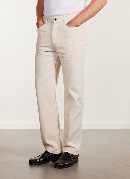 5 Pocket Twill Trousers | Ecru