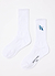 Origami Embroidered Socks | White