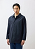 Men's Navy Sherlock Short Trench Coat | Waterproof | Midnight with Olive