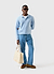 Verso Long Sleeve Knitted Polo | Cotton | Heather Blue