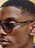 P001-E52 Olive Green Sunglasses | Light Brown Lenses