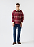 Editor Striped Rugby Polo | Cotton | Burgundy
