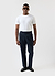 Textured Stripe Relaxed Pleated Trouser | Navy