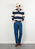 Striped Polo | Cotton | Navy