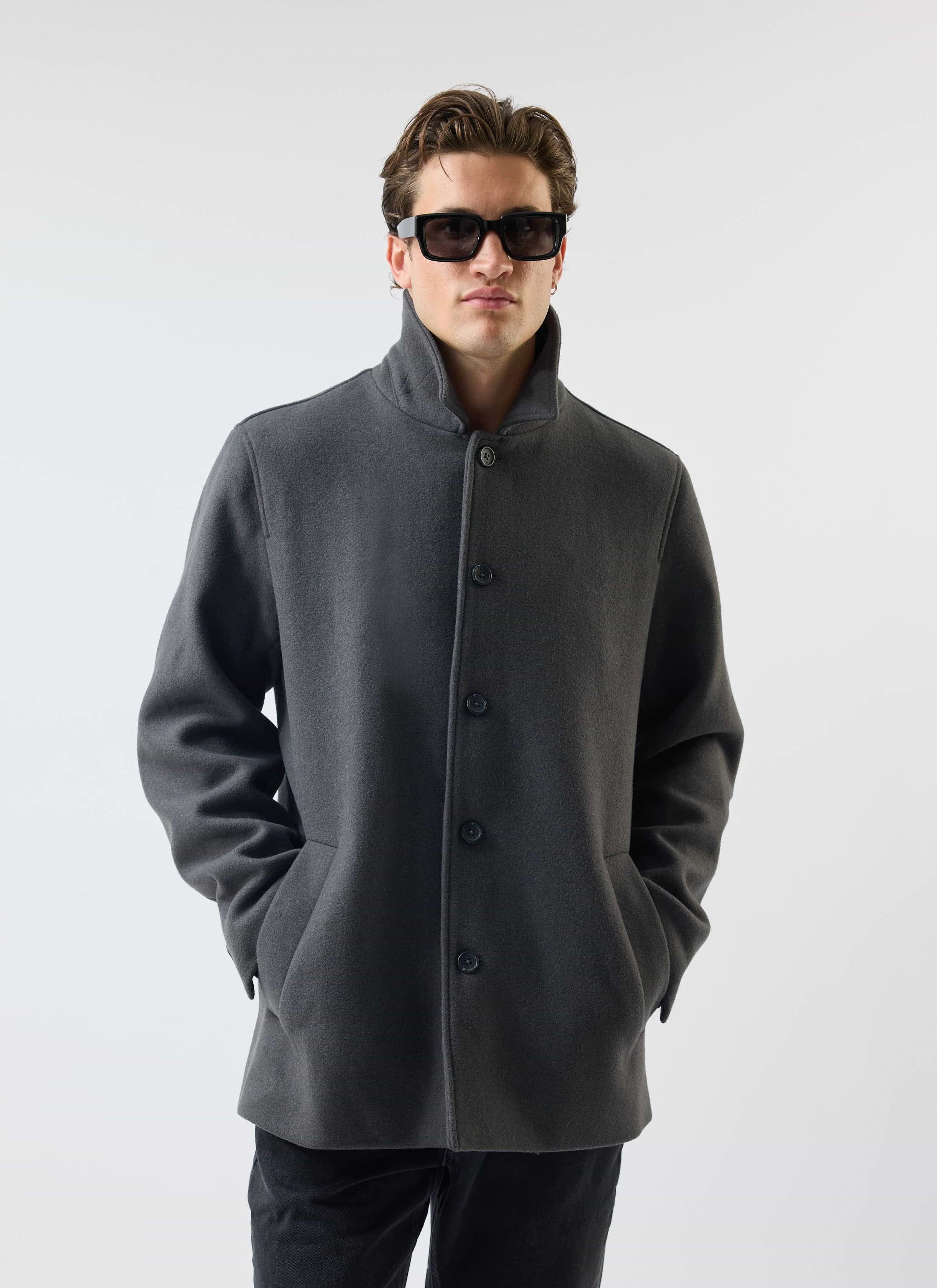 VOO ヴォー “ASH MELTON P COAT” 2 Uptop Jacket – Whalebone