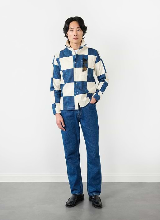 Blue linen long shirt 884# Blue linen long shirt 884#