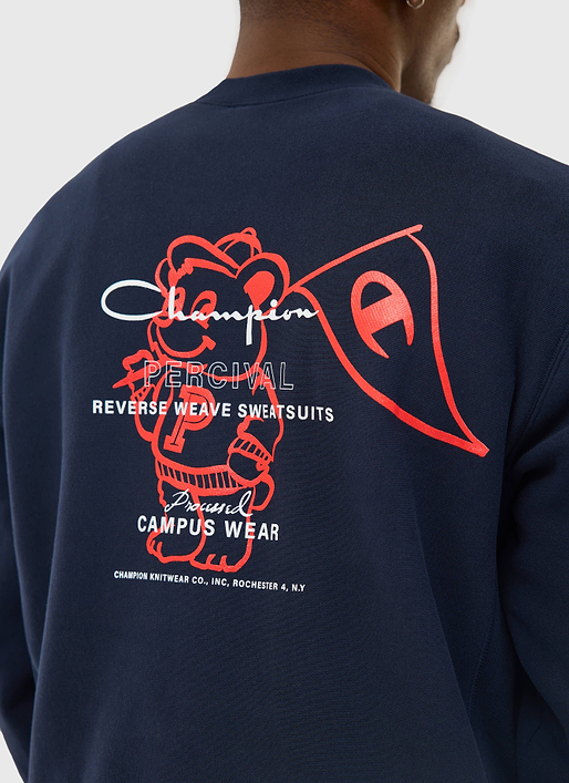Bear Mascot Sweatshirt | Percival and Champion | Navy