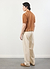 Casa Martini Knitted Polo | Micro Cable Cotton | Brown