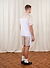 Athleisure Pinstripe Polo Shirt | Prince x Percival | White | White