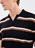 Tessaro Knitted Stripe Polo | Cotton | Black