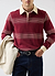 Editor Striped Rugby Polo | Cotton | Burgundy