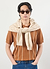Casa Martini Knitted Polo | Micro Cable Cotton | Brown
