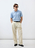 Verso Short Sleeve Knitted Shirt | Cotton | Heather Blue