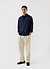 Men's Pleated Shirt | Percival x Warren | Navy Blue