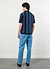 Knitted Stripe Cuban Shirt | Navy