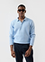 Verso Long Sleeve Knitted Polo | Cotton | Heather Blue