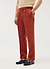 Pleated Tailored Trousers | Linen | Rust