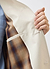 Mens Cream Relaxed Trench Coat | Cotton | Stone
