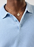 Verso Long Sleeve Knitted Polo | Cotton | Heather Blue