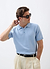 Verso Short Sleeve Knitted Shirt | Cotton | Heather Blue