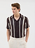 Conti Knitted Stripe Shirt | Cotton | Brown with Ecru