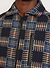Anderson Raglan Check Jacket | Wool | Navy