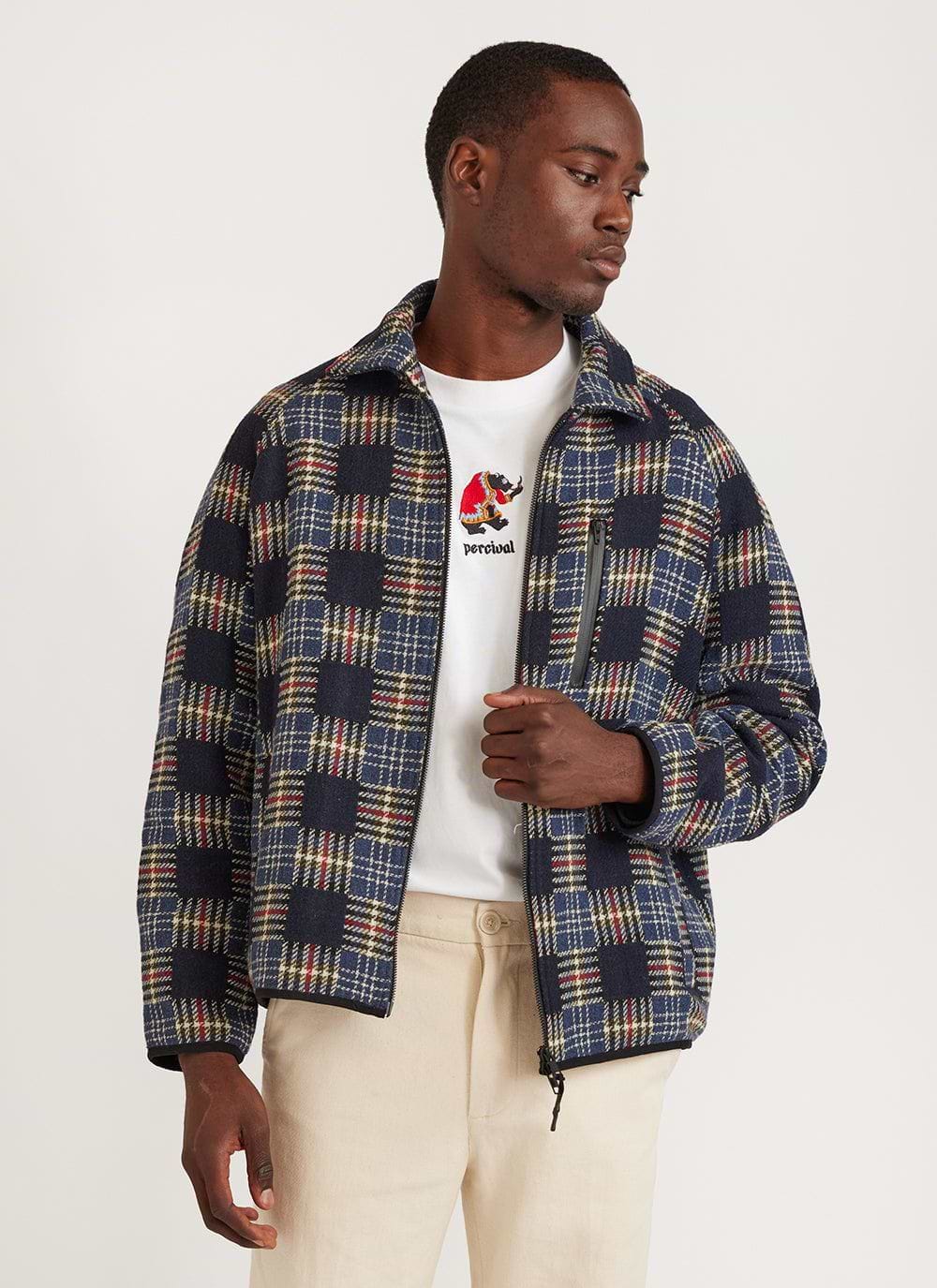 Mens wool check jacket 2025