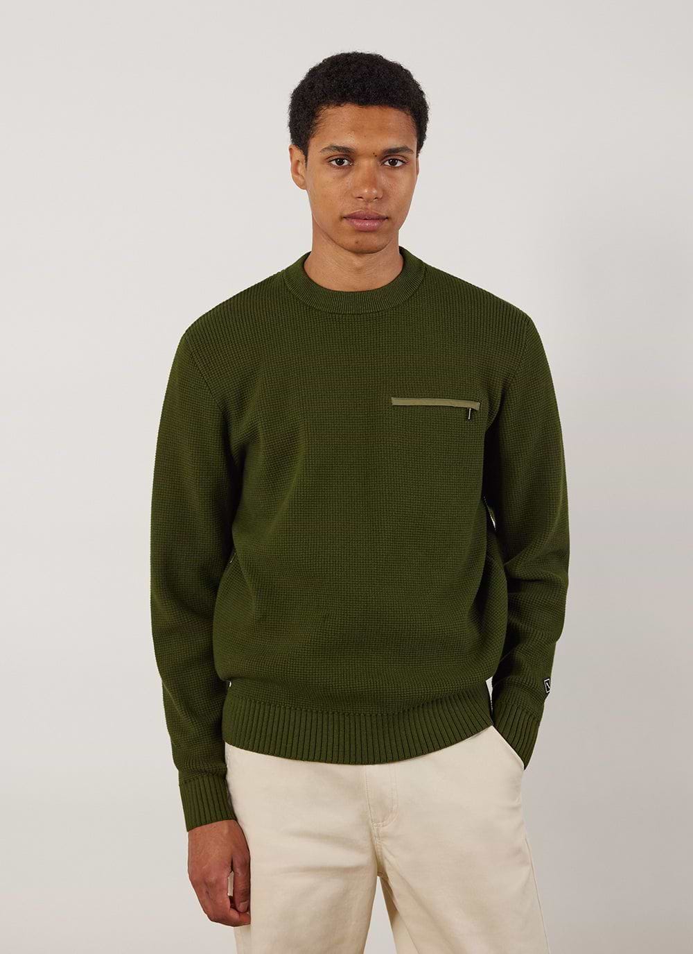 Forest green jumper mens top