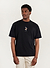 Koi Carp Oversized T Shirt | Embroidered Organic Cotton | Black