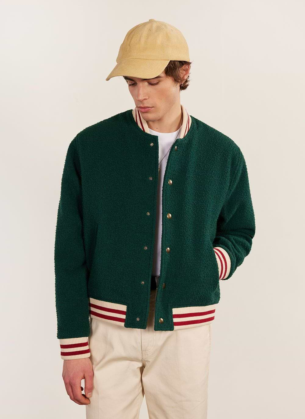 Men's varsity bomber jacket best sale