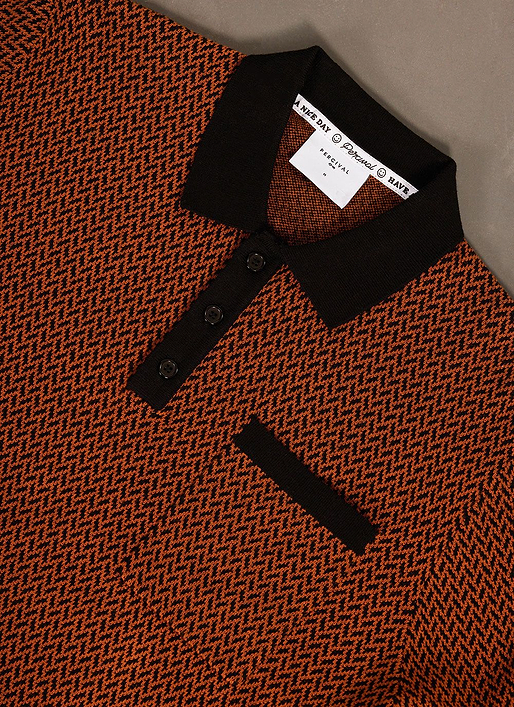 Casa Martini Knitted Polo | Cotton | Espresso