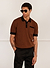 Casa Martini Knitted Polo | Cotton | Espresso