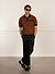 Casa Martini Knitted Polo | Cotton | Espresso