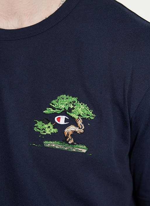 Bonsai T Shirt | Champion and Percival | Navy