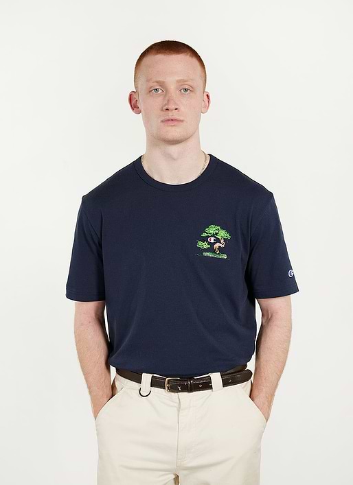Bonsai T Shirt | Champion and Percival | Navy