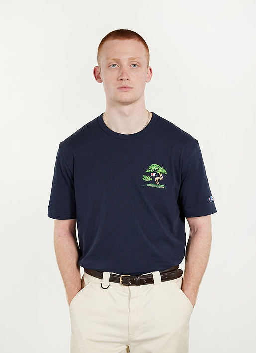 Bonsai T Shirt | Champion and Percival | Navy