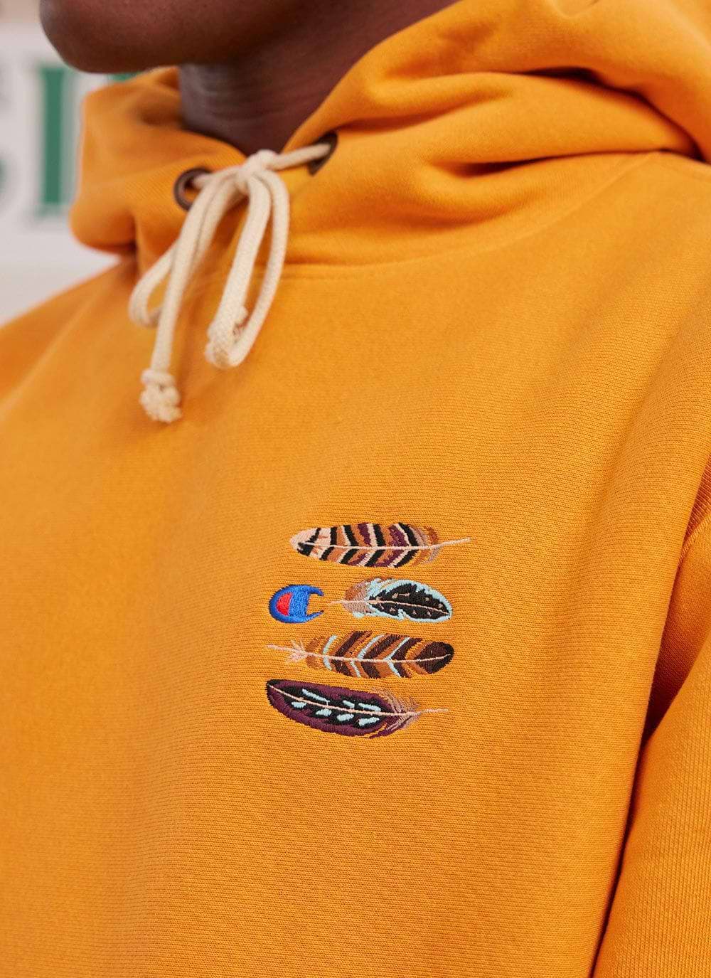Yellow hoodie champion cheap