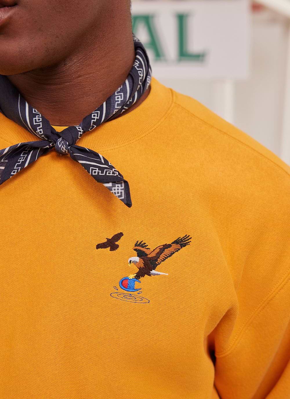 Yellow champion jumper mens on sale