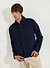 Checkerboard Denim Shirt | Cotton | Navy with Black