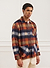 Blanket Chore Jacket | Navy with Orange
