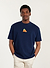 Citrus Oversized T Shirt | Embroidered Organic Cotton | Navy