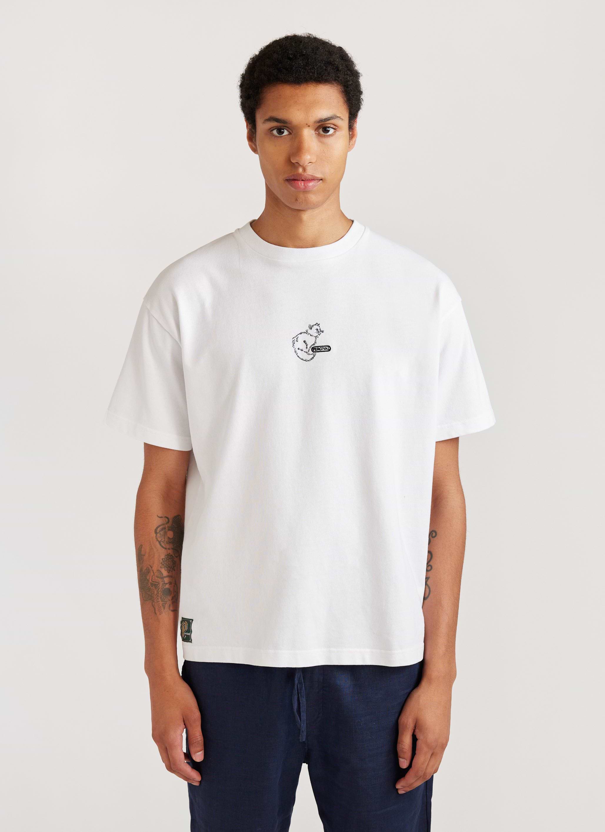 Cat embroidered shirt shop