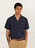 Short Sleeve Cuban Shirt | Linen | Navy