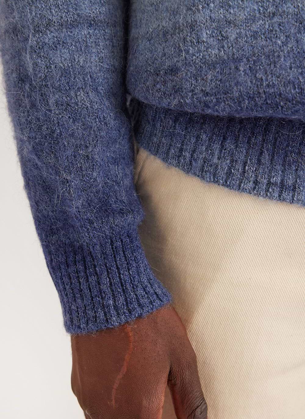 Navy mohair jumper top